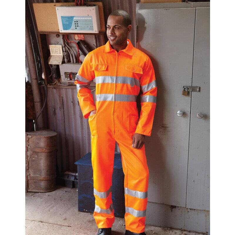 HI-VIS POLYCOTTON COVERALLS