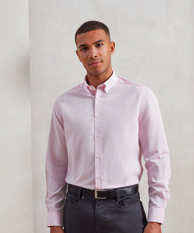Cotton-rich Oxford stripes shirt