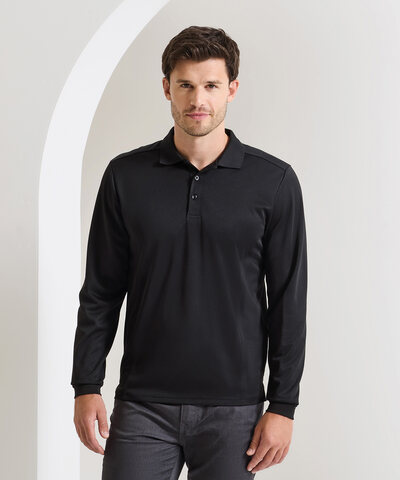 Long sleeve Coolchecker(R) pique polo