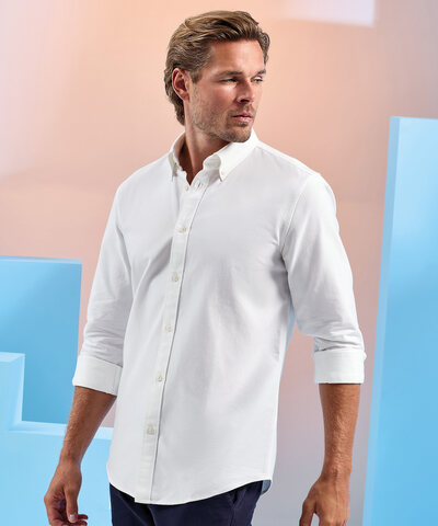 Men's cotton long sleeve Oxford shirt