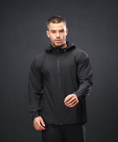 Technical zip-through hoodie