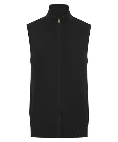 Sleeveless zip-through jumper