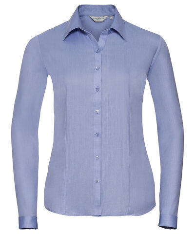 Women's long sleeve herringbone shirt