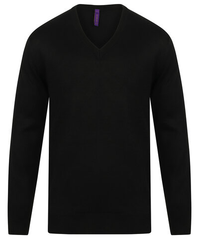 Cashmere touch acrylic v-neck jumper