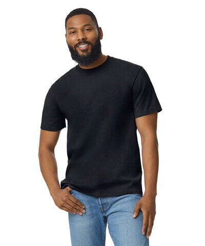 Softstyle(TM) midweight adult no-label enzyme wash t-shirt