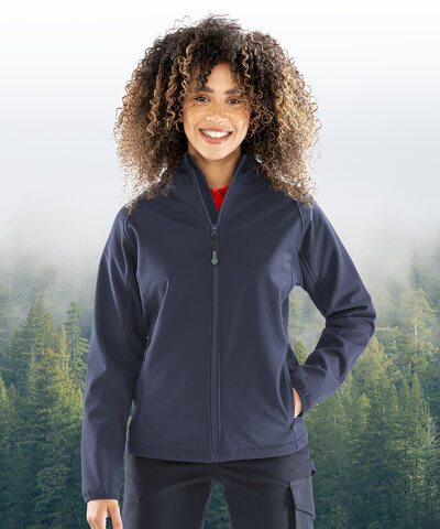 Women's recycled 3-layer printable hooded softshell