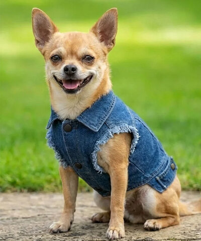 Dog's denim jacket