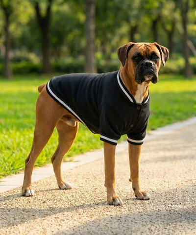 Dog's varsity jacket