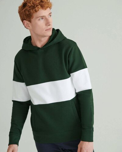 Heavyweight panelled hoodie